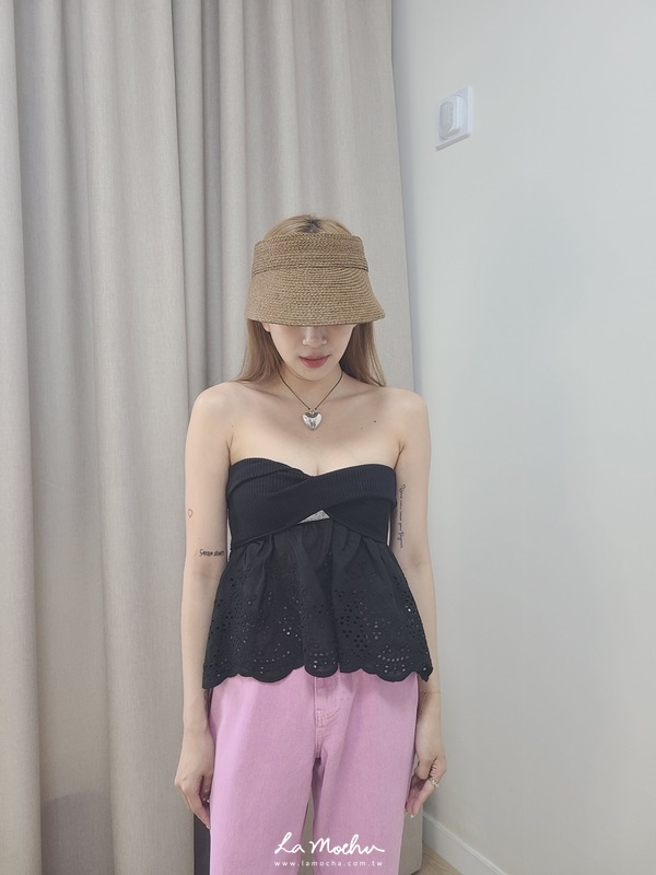 長腿直筒高腰牛仔褲